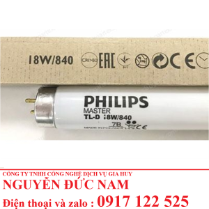 Bóng Đèn TL84 Cho Tủ So Màu - Philips TL-D 18W/840
